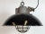 Industrial Black Enamel and Cast Iron Cage Pendant Light from Elektrosvit, 1960s For Sale - Image 6 of 18