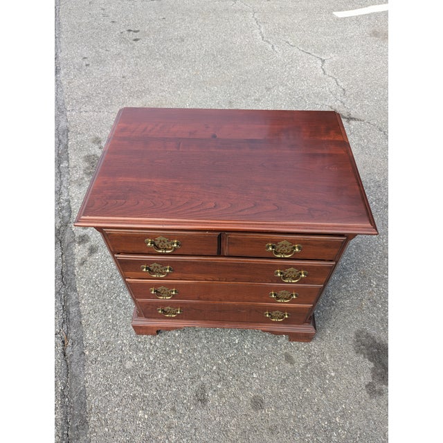 Vintage Traditional Mahogany 4-Drawer Nightstand For Sale - Image 9 of 9