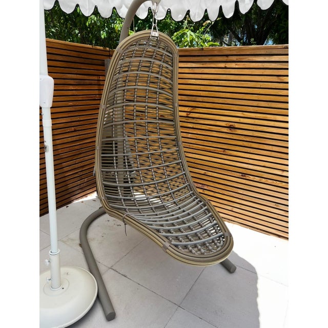 Orange Christine Hanging Chair by Skyline Design For Sale - Image 8 of 10