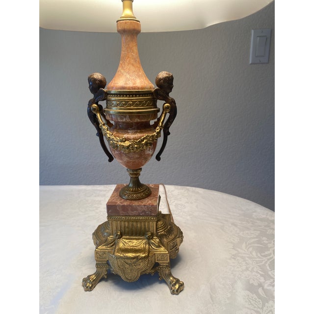 Brevettato Italian Gilt Bronze/Brass Marble Lamps - A Pair Excellent Mint Condition Late 20th Century For Sale - Image 10 of 12