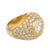 Vintage Gia 3.17 Carat Diamond 18k Yellow Gold Bombé Ring, Size 3 For Sale - Image 4 of 8