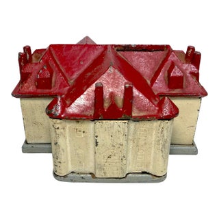 Rare Antique 1930's Westwood Bronze Memorial College Building Still Coin Bank For Sale