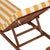 Wood Sophie Chaise Lounge, Natural/Yellow Stripe For Sale - Image 7 of 12