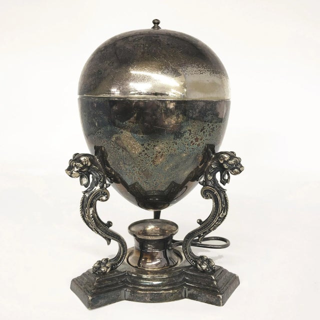 Silver Vintage Silver Plate Egg Warmer For Sale - Image 8 of 8