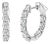 14K White Gold 2 3/4 Cttw Oval Cut Lab Grown Diamond Inside Out Hoop Earrings, A Pair For Sale