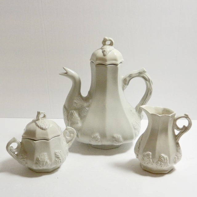 Vintage Red-Cliff White Ironstone Coffee/Tea Set- 3 Pieces For Sale - Image 9 of 9