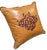 Italian Large Ebanista Cognac Leather and Purple Needlepoint Designer Down Pillow For Sale - Image 3 of 4