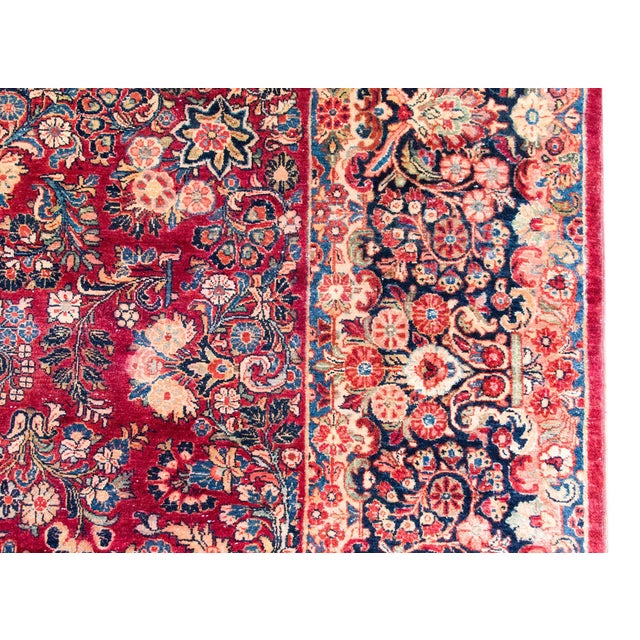 Early 20th Century Persian Sarouk Rug For Sale In Chicago - Image 6 of 15