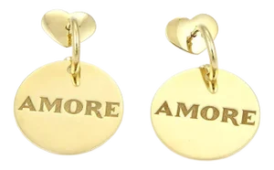 Pasquale Bruni Amore 18k Gold Circular Dangle Drop Earrings, 2 Pieces
