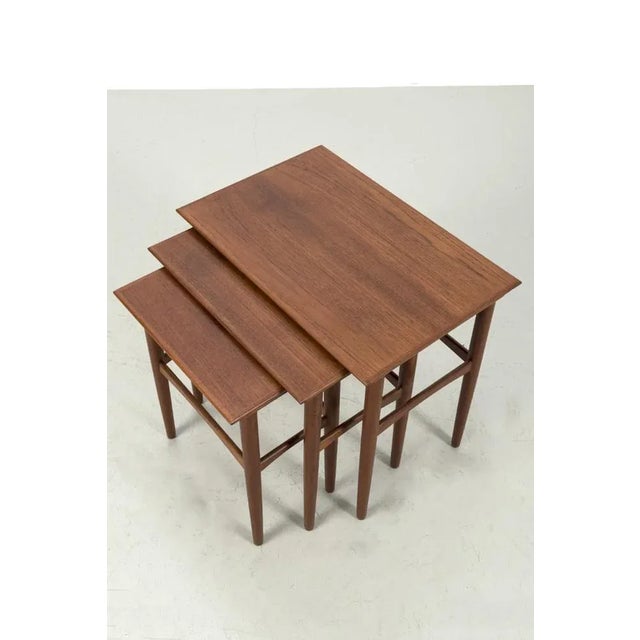 Danish Teak Nesting Tables, Set of 3 For Sale - Image 11 of 11