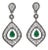GIA Certified 6 Ct Zambian Pear Shape Emerald Diamond Drop Earrings 18Kt W Gold For Sale