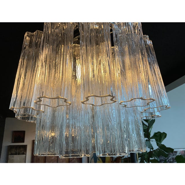 Glass Vintage Mid-Century Kinkeldey Crystal & Chrome Chandelier - West Germany, 1960s For Sale - Image 7 of 16