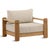 Contemporary Outdoor Teak & Taupe Cushion Chair For Sale - Image 3 of 7