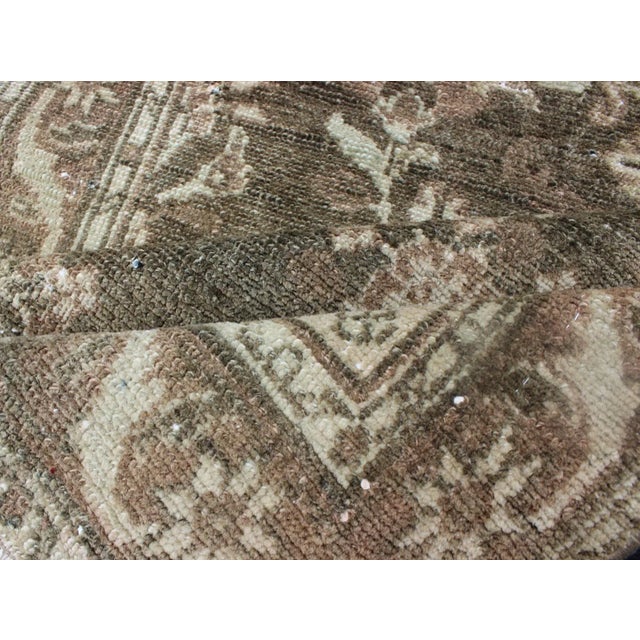 Green Color Very Long Antique Persian Runner With Floral Medallions 2'9 X 22'10 For Sale - Image 9 of 11