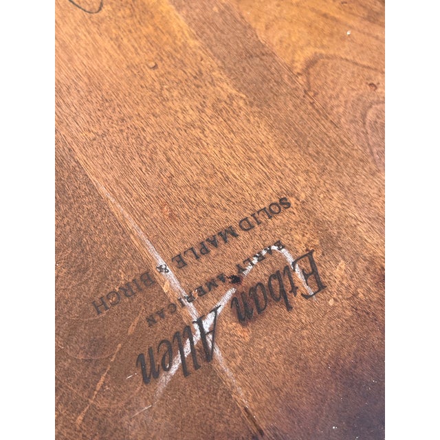 Vintage Ethan Allen Solid Maple Comb Back Captains Chairs - Set of 6 For Sale - Image 12 of 12