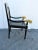 Early 20th Century French Art Deco Ebonized Gilt Carved Chair For Sale In Philadelphia - Image 6 of 10