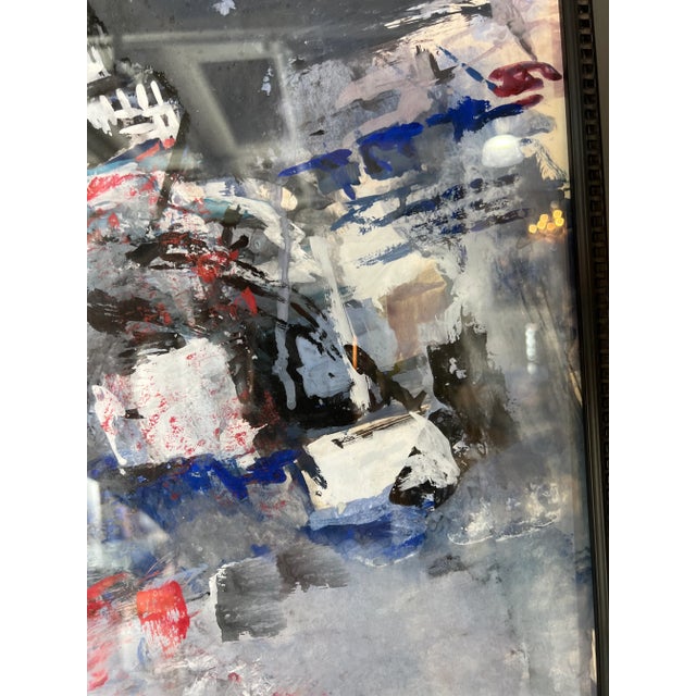 Glass 80's Sevim Expressionist Abstract Oil Painting For Sale - Image 7 of 12