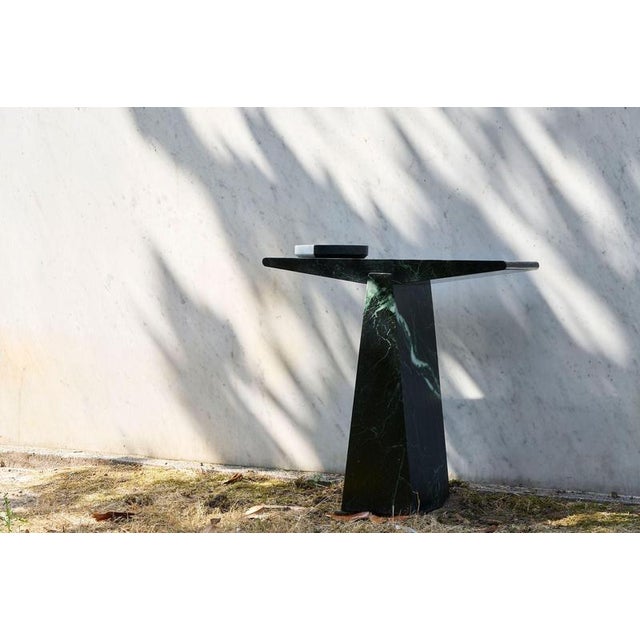 Alcm Console in Verde Alpi Marble by Bufalini Design For Sale - Image 10 of 18