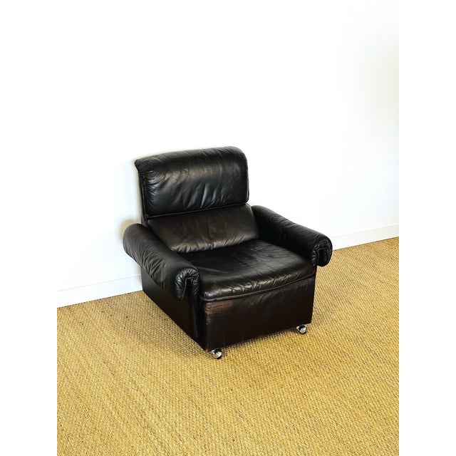 Scandinavian Modular Leather Sofa and Armchair, 1960s, Set of 4 For Sale - Image 16 of 18
