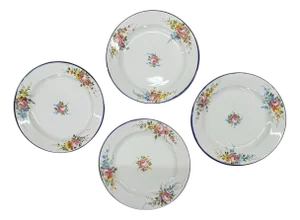 Bassano Floral Decorative Plates Made in Italy - Set of 4