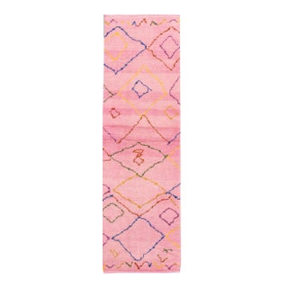 21st Century Modern Moroccan Style Wool Runner For Sale