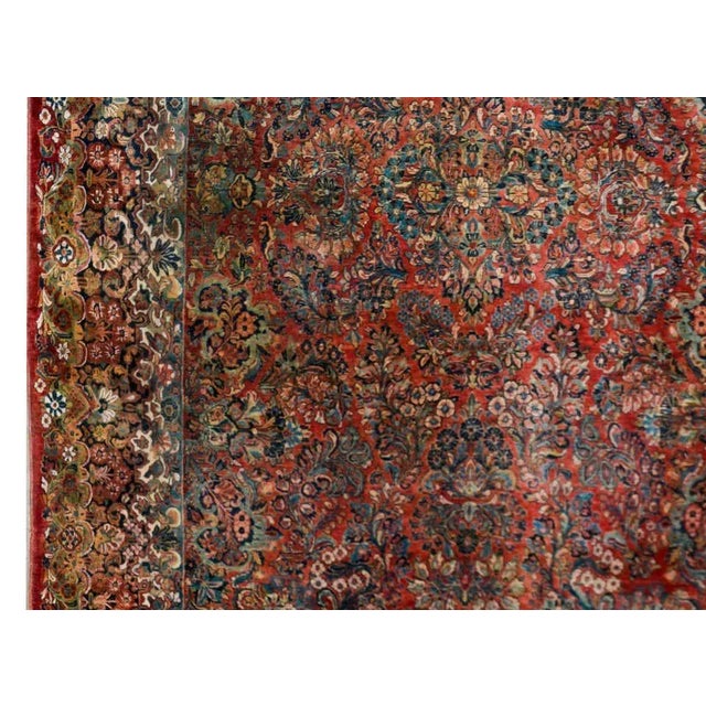 Early 20th Century Persian Sarouk Rug For Sale In Chicago - Image 6 of 13