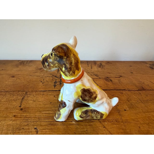 Vintage Pair of H. Mária Ráhmer Ceramic Sculptures of Terrier Dogs For Sale - Image 12 of 15