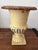 Mid 20th Century Mid-Century Petite Cast Iron Medici Style Garden Urn in Pale Buttercup Yellow For Sale - Image 5 of 12
