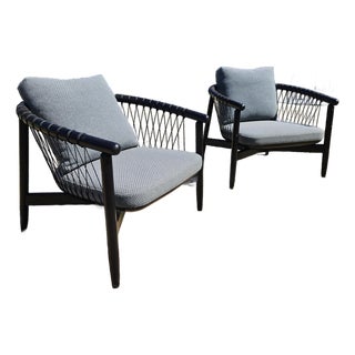 A Pair of Herman Miller / Geiger Crosshatch Lounge Chair by Eoos For Sale