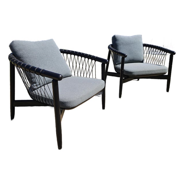 A Pair of Herman Miller / Geiger Crosshatch Lounge Chair by Eoos For Sale