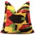 Hand-Knotted Silk Velvet Ikat Pillow - 16x16 Bold Bauhaus Multi For Sale - Image 4 of 8