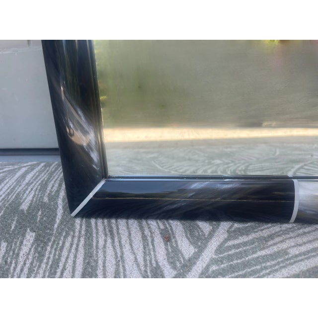 2020s Theodore Alexander Talbert Black White Horn Mirror For Sale - Image 5 of 7
