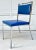 Vintage Bright Blue and Steel Modern Side Chair For Sale - Image 13 of 13