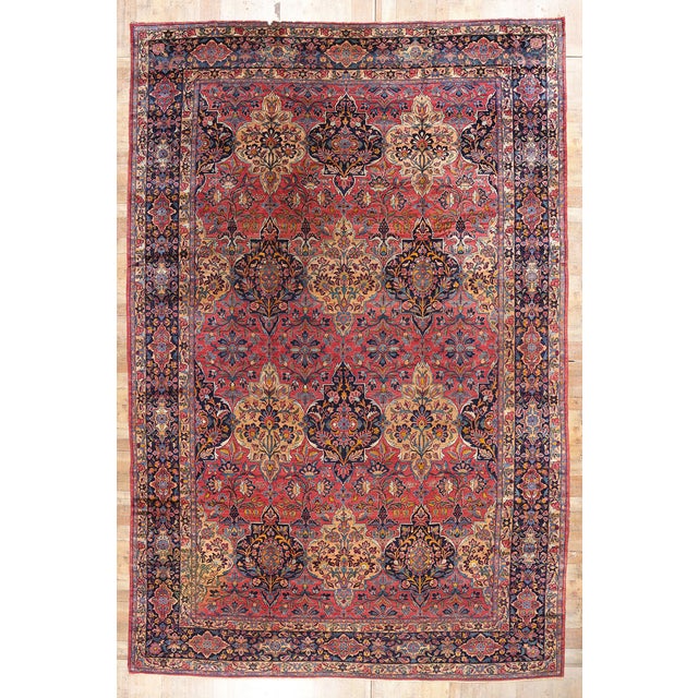 Antique Persian Lilihan Rug, 11'06 X 17'04 For Sale - Image 9 of 9