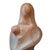 Abstract semi cubist sculpture of a mother with child,. with a form outlined using simple curves and lines, harmoniously...