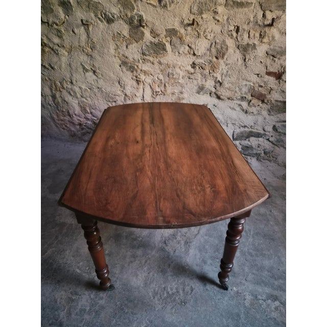 Antique French Walnut Drop-Leaf Dining Table, 1900s For Sale - Image 4 of 18