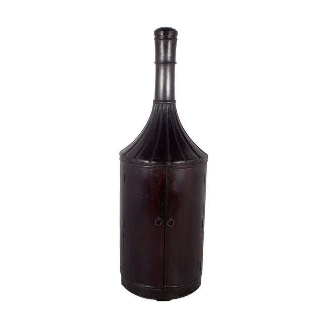 Teak Wood 6ft Bottle Shaped Wine Rack Chairish