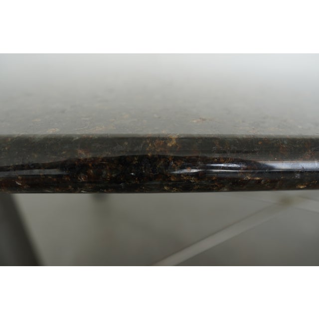 Vintage Marble-Top Table With Metal Base For Sale - Image 10 of 14