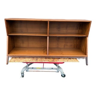 Vintage Walnut Mid Century Modern Bookcase Designed by Kipp Stewart for Drexel Declaration For Sale