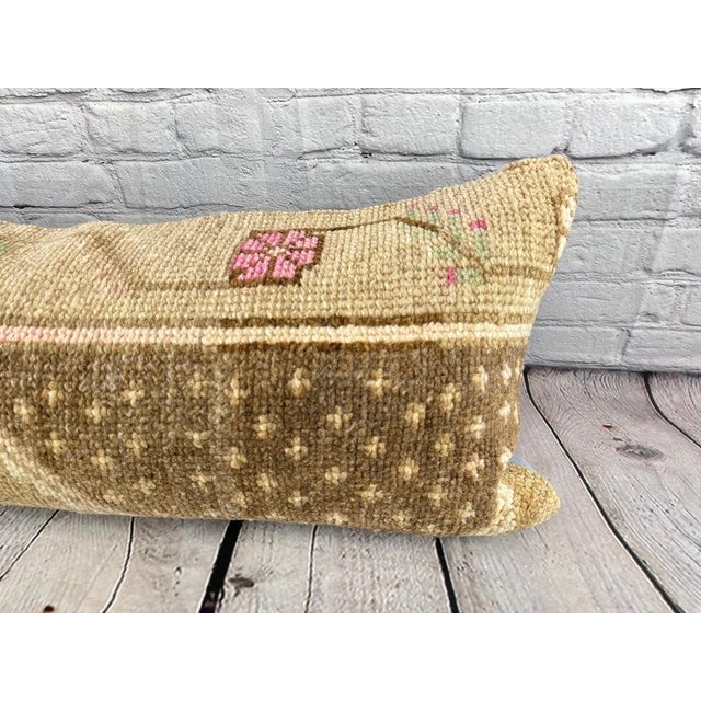 Turkish 14 x 35 Lumbar Kilim Rug Istanbul Dream Turkish Pillow Cushion Cover For Sale - Image 3 of 4