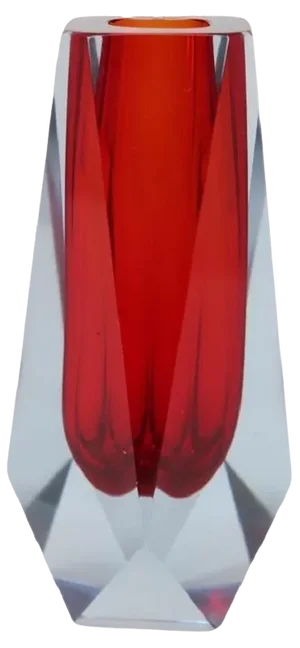 Art Glass Red Vase attributed to Flavio Poli for A. Mandruzzato, 1960s