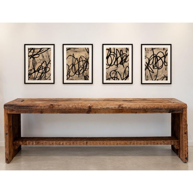 Black Gesture I – IV by Murray Duncan 2026, Set of Four Mixed Media Works on Paper For Sale - Image 6 of 6