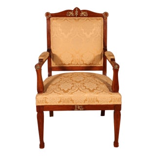 Vintage Empire Mahogany Armchair For Sale