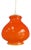Vintage Orange Opaline Pendant Light, 1970s For Sale