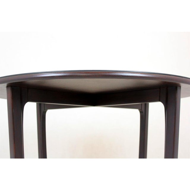 Round Wooden Coffee Table, Czechoslovakia, 1970s For Sale - Image 13 of 16