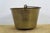 Antique 1860s Cg Hussey Pittsburgh Spun Brass Fire Bucket Pail W Iron Handle 13" For Sale - Image 4 of 11