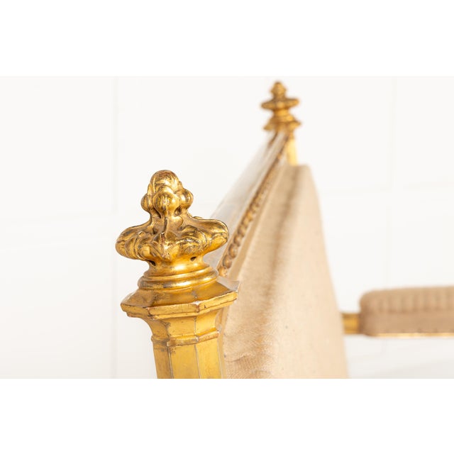 Large 19th Century English Giltwood Country House Sofa For Sale - Image 9 of 11