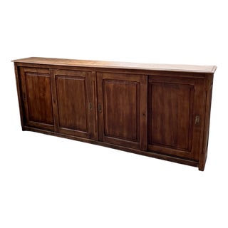 Oak Sideboard with Sliding Doors, 1900s For Sale