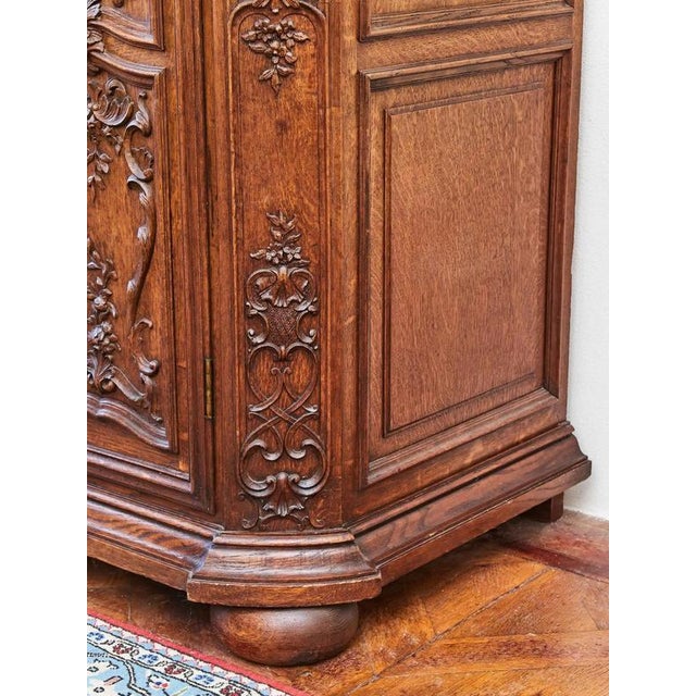Liège Carved Oak Cabinet For Sale - Image 10 of 14