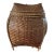 Vintage Handcrafted Southeast Asian Woven Basket With Fitted Lid – 15" Sculptural Rattan Storage Vessel. For Sale